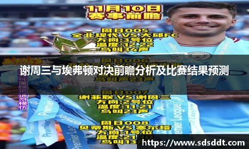 谢周三与埃弗顿对决前瞻分析及比赛结果预测