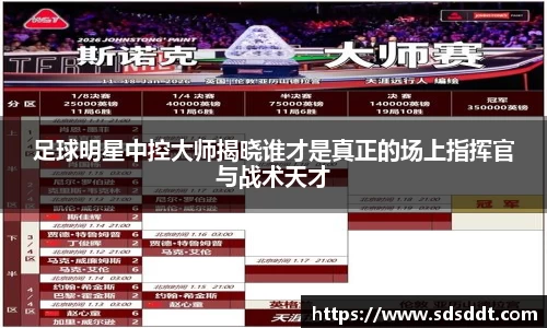 足球明星中控大师揭晓谁才是真正的场上指挥官与战术天才